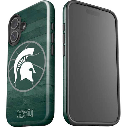 Michigan State University Basketball Courtside iPhone 16 Plus Impact Case