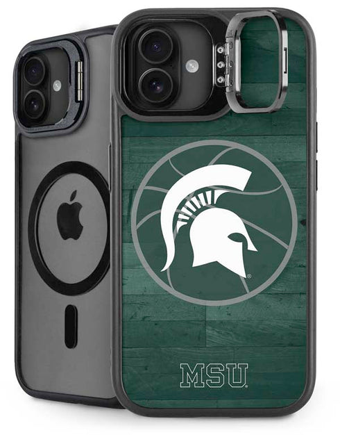 Michigan State University Basketball Courtside iPhone 16 Plus Kickstand Case