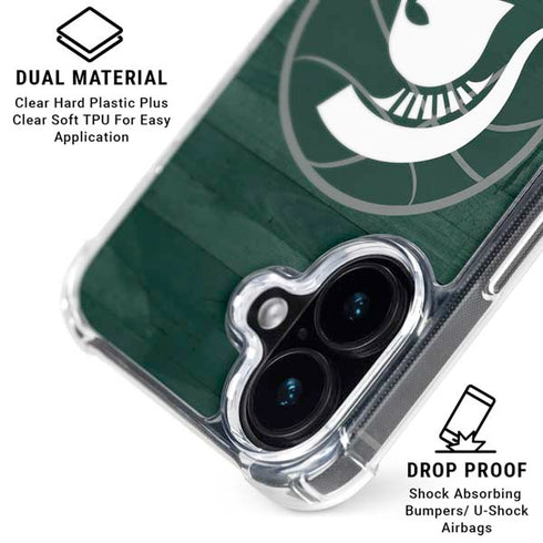 Michigan State University Basketball Courtside iPhone 16 Plus MagSafe Case