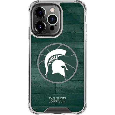 Michigan State University Basketball Courtside iPhone 16 Pro Clear Case