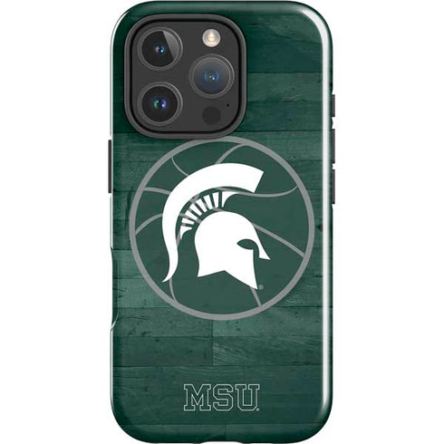 Michigan State University Basketball Courtside iPhone 16 Pro Max Impact Case