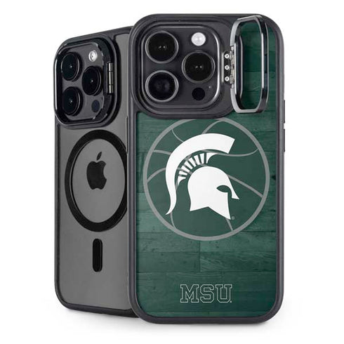 Michigan State University Basketball Courtside iPhone 16 Pro Max Kickstand Case