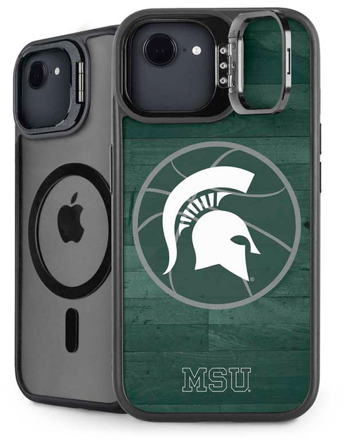Michigan State University Basketball Courtside iPhone 16e Kickstand Case