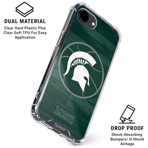 Michigan State University Basketball Courtside iPhone 16e Clear Case