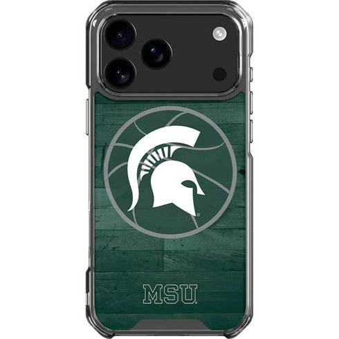 Michigan State University Basketball Courtside iPhone 18 Pro Max Clear Case