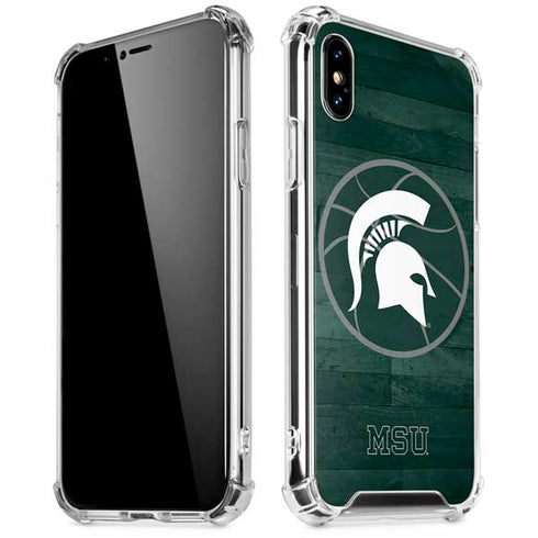 Michigan State University Basketball Courtside iPhone X/XS Clear Case