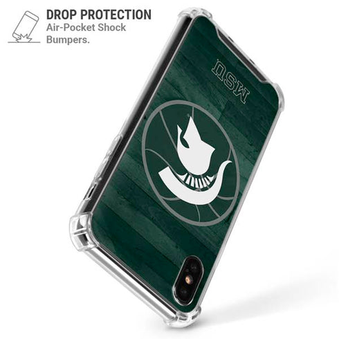 Michigan State University Basketball Courtside iPhone X/XS Clear Case