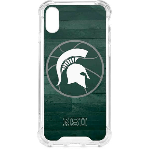 Michigan State University Basketball Courtside iPhone XS Clear Case