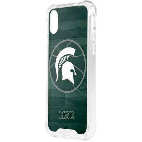Michigan State University Basketball Courtside iPhone XS Clear Case