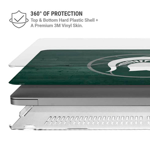 Michigan State University Basketball Courtside MacBook Pro 14in (2021-24) Case plus Skin