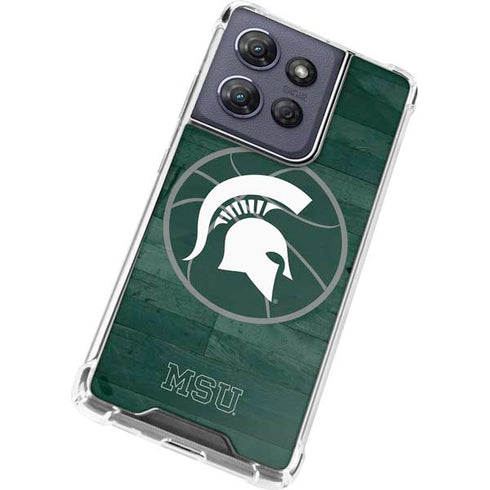 Michigan State University Basketball Courtside Moto G Play 5G (2025) Clear Case