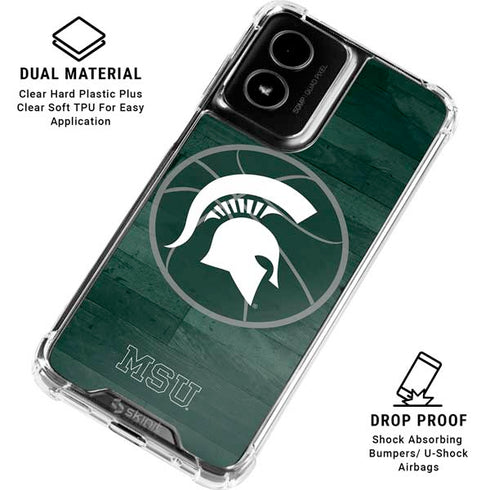 Michigan State University Basketball Courtside Moto G Power 5G (2024) Clear Case