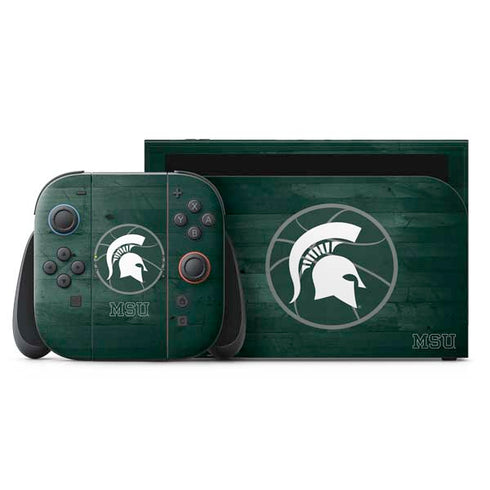 Michigan State University Basketball Courtside Nintendo Switch 2 (2025) with Joy-Con Skin