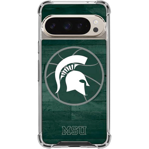 Michigan State University Basketball Courtside Pixel 9/9 Pro Clear Case