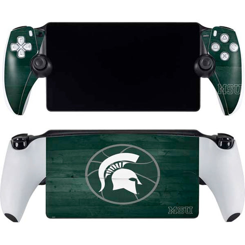 Michigan State University Basketball Courtside PlayStation Portal Remote Player Skin