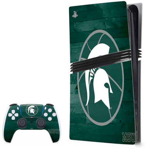 Michigan State University Basketball Courtside PS5 Pro Bundle Skin