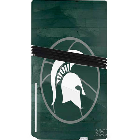Michigan State University Basketball Courtside PS5 Pro Disk Bundle Skin