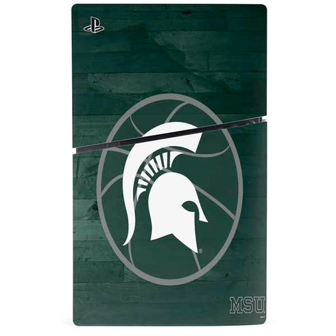Michigan State University Basketball Courtside PS5 Slim Digital Edition Console Skin