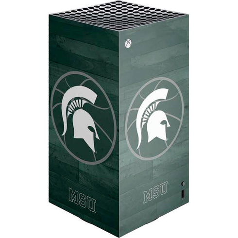 Michigan State University Basketball Courtside XBox Series X Digital Edition Console Skin
