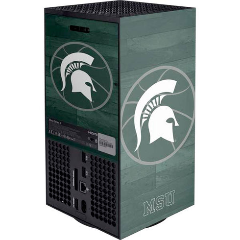 Michigan State University Basketball Courtside XBox Series X Digital Edition Console Skin