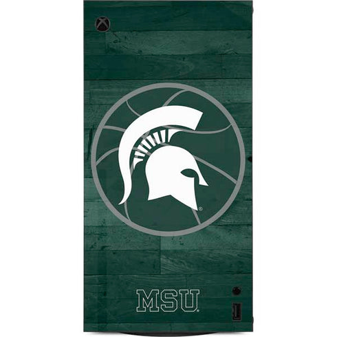 Michigan State University Basketball Courtside XBox Series X Digital Edition Console Skin