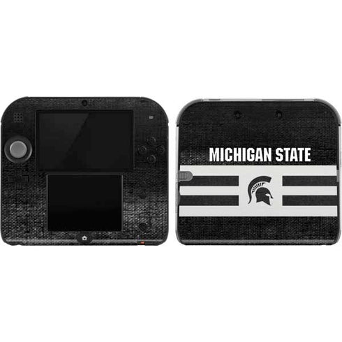 Michigan State University Black and White Stripes Nintendo 2DS Skin