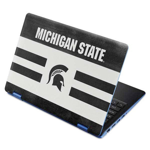 Michigan State University Black and White Stripes Aspire R11 11.6in Skin