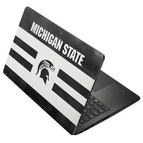 Michigan State University Black and White Stripes Asus X502CA 15.6 Skin