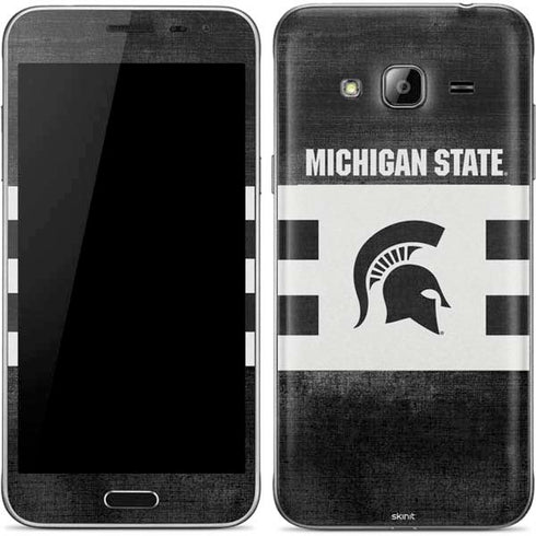 Michigan State University Black and White Stripes Galaxy J3 Skin