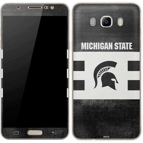 Michigan State University Black and White Stripes Galaxy J7 Skin