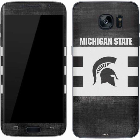 Michigan State University Black and White Stripes Galaxy S7 Skin