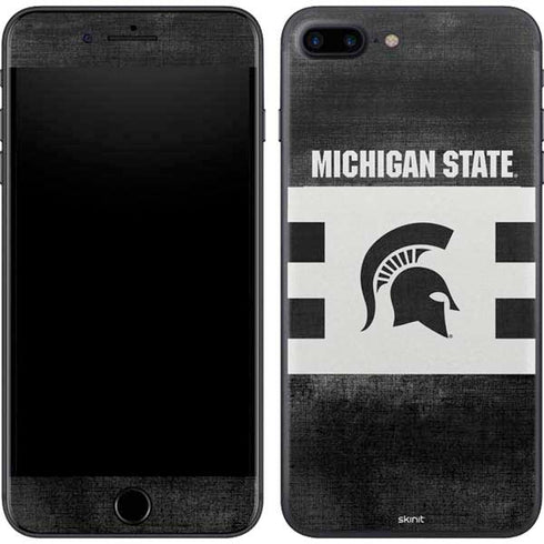 Michigan State University Black and White Stripes iPhone 7 Plus Skin