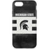 Michigan State University Black and White Stripes iPhone Cases