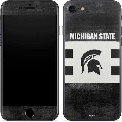 Michigan State University Black and White Stripes iPhone 7 Skin