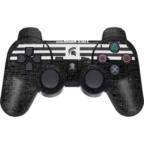 Michigan State University Black and White Stripes PS3 Dual Shock wireless controller Skin