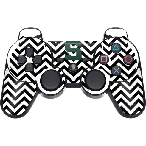Michigan State University Spartans S Chevron PS3 Dual Shock wireless controller Skin