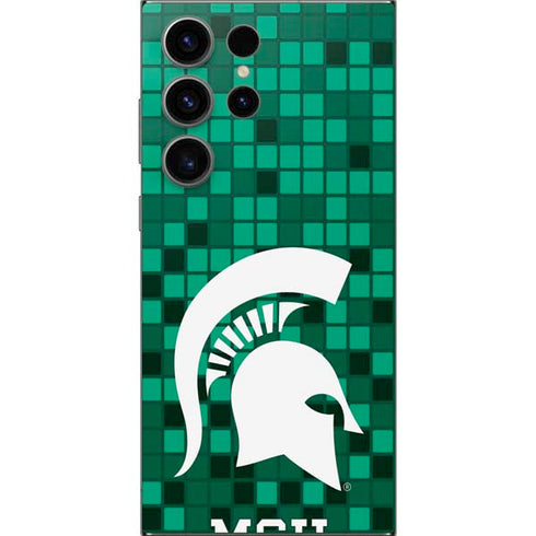 Michigan State University Spartans Digital Pixels Galaxy S25 Ultra Skin