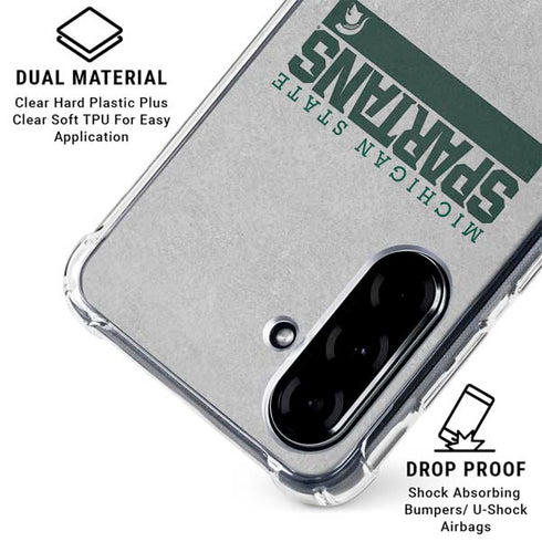 Michigan State University Spartans Marquee Galaxy A36 5G Clear Case