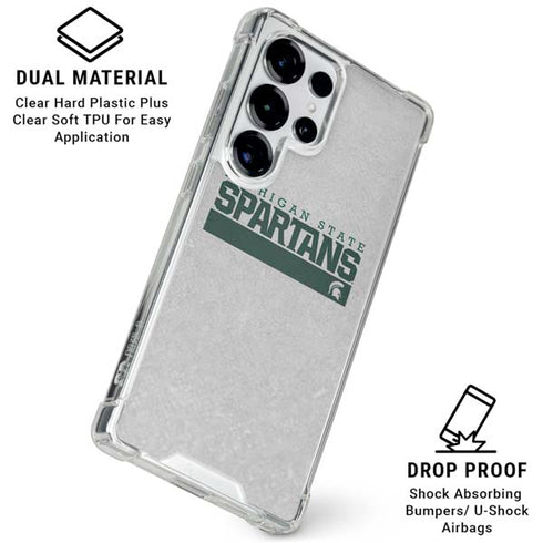 Michigan State University Spartans Marquee Galaxy S25 Ultra Clear Case