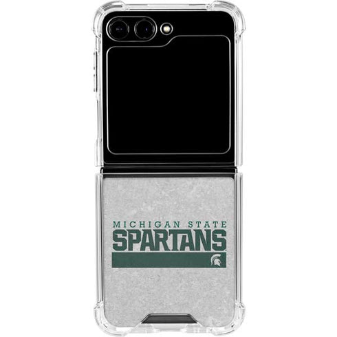 Michigan State University Spartans Marquee Galaxy Z Flip6 Clear Case