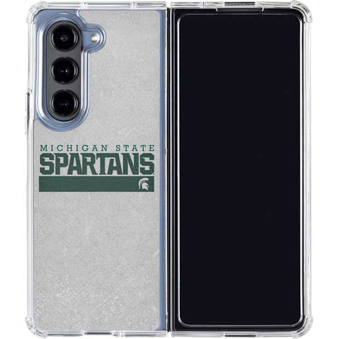 Michigan State University Spartans Marquee Galaxy Z Fold5 5G Clear Case