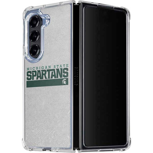 Michigan State University Spartans Marquee Galaxy Z Fold5 5G Clear Case
