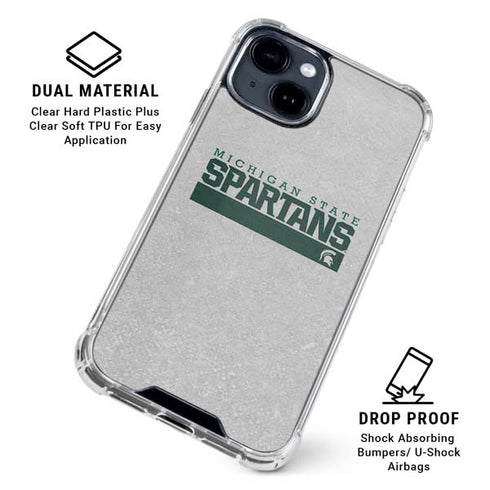 Michigan State University Spartans Marquee iPhone 15 Clear Case
