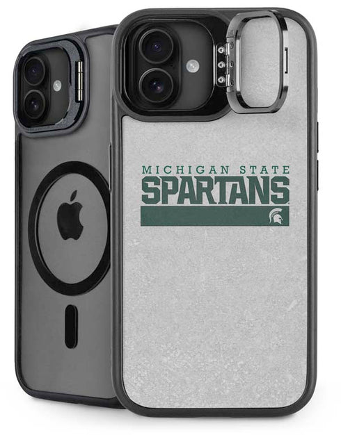 Michigan State University Spartans Marquee iPhone 16 Plus Kickstand Case