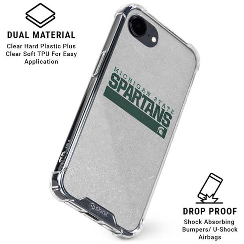 Michigan State University Spartans Marquee iPhone 16e Clear Case