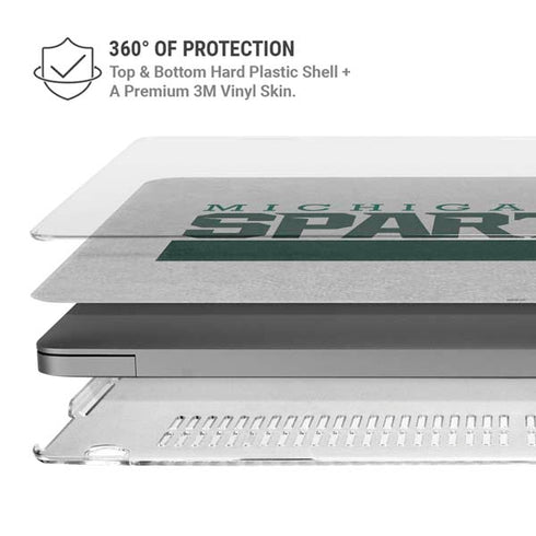 Michigan State University Spartans Marquee MacBook Pro 14in (2021-24) Case plus Skin