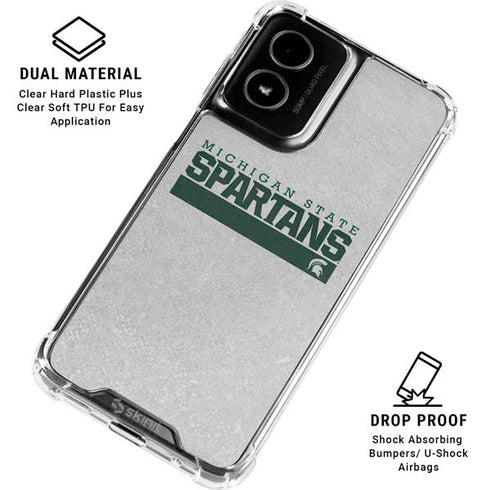Michigan State University Spartans Marquee Moto G Power 5G (2024) Clear Case
