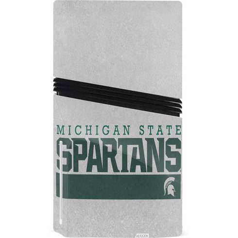 Michigan State University Spartans Marquee PS5 Pro Disk Console Skin