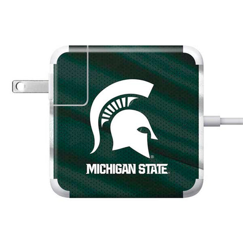 Michigan State University Away Grey Jersey 85W Power Adapter (15 and 17 inch MacBook Pro Charger) Skin