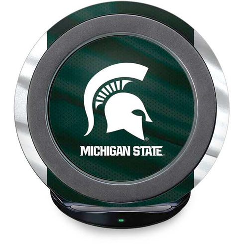 Michigan State University Away Grey Jersey Fast Charge Wireless Charging Stand Skin